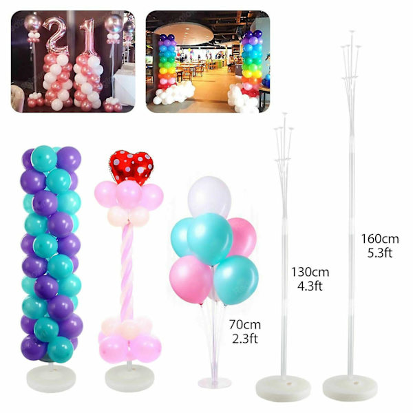 Ballongpinne & Ballongställ Hållare Kolonn Ballonger - Födelsedagsfest Tillbehör 70cm
