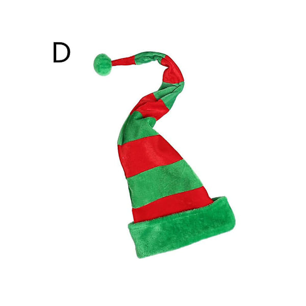 1 st Julhatt Långrandig Filt Plysch Tomtehatt Högtidstema Hattar Julfesttillbehör D