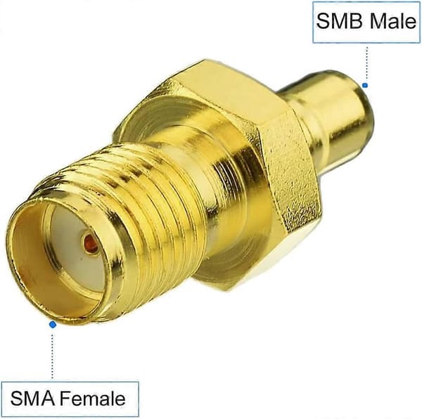 [LCS] 4 stk. SMA til SMB adapterkit, SMA adapter hun til SMB han antennestikkonverter, bilantenneadapter SMA til SMB