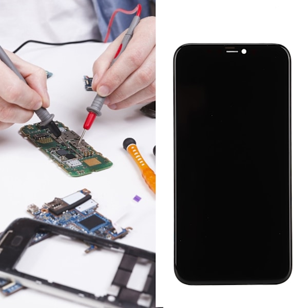 Täydellinen asennussarja puhelimen näytön vaihtoon LCD-kosketusnäyttö työkaluineen iPhone XR:lle