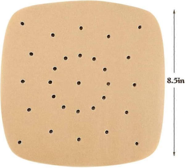 [LCS] 200 stykker 8,5\" Airfryer bagepapir firkantet perforeret bagepapir til airfryere