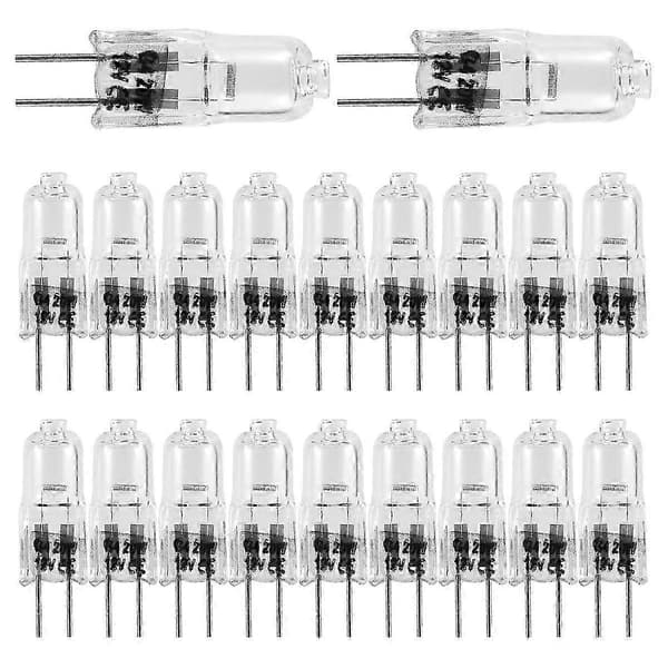 20 st G4 Halogenlampor, 20W 12V Halogenlampor G4 Halogenlampor Transparent