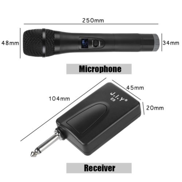 Universal VHF trådlös handhållen mikrofon med mottagare för Ka