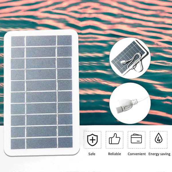 [LCS]5W 5V Lite solcellepanel med USB DIY monokrystallinsk silisium solcelle vanntett camping bærbart strøm solcellepanel for strømbank mobiltelefon 2W