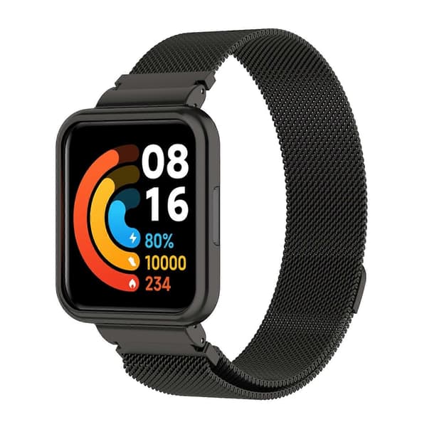 [LCS]Metalrem med urramme til Xiaomi Redmi Watch 2 Lite Black