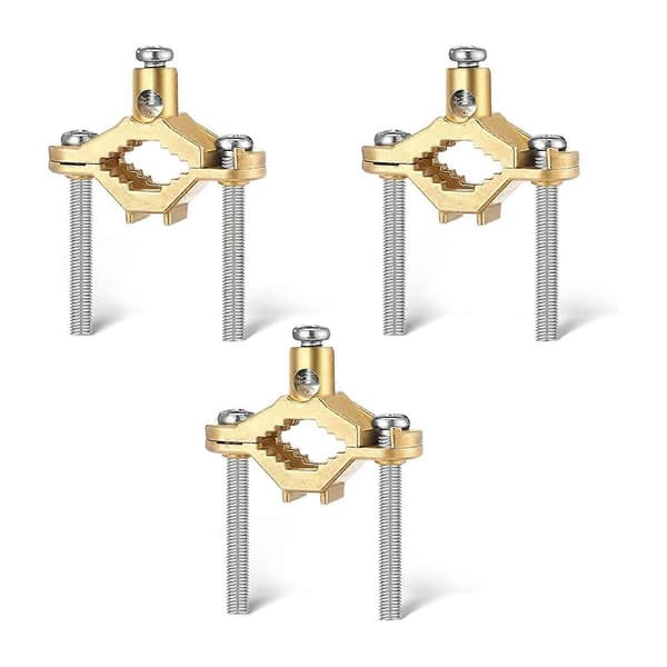 [LCS]3 stk. jordklemme 1/2-1 rørfitting, trådklemme rørfitting Gold & Silver