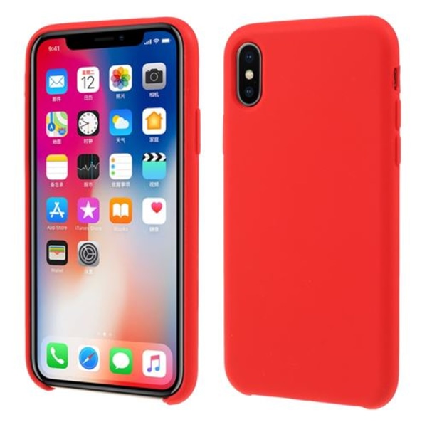 Rött solid case för din Apple iPhone XS / X 5,8 tum