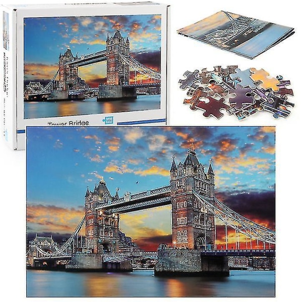 1000 Brikker Puslespill For Voksne Barn - Tower Bridge Puslespill 1000 DIY Leker