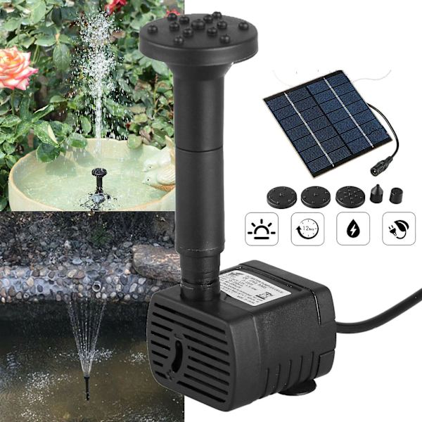 Solcellsdriven fontänpump