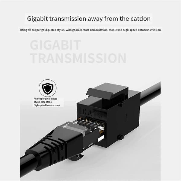 RJ45 Cat6 Keystone-kobling UTP Keystone Inline-kobling Hun til Hun Cat6 Keystone Jack Cat6-forbindelse