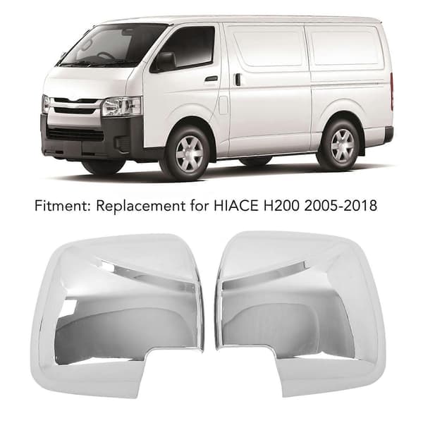 [LCS] Bakspejlsdæksel Trim Udvendig Galvaniseringsstil Erstatning til HIACE H200 2005-2018