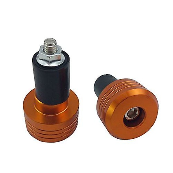 Motorcykel-styrändar, 7/8'' Styre Slider Caps Viktpluggar Cnc Aluminium (blå) orange