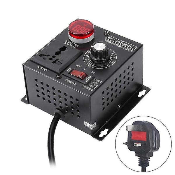[LCS] Industriell kvalitet 4000w 220v SCR spenningsregulator variabel hastighetskontroller UK Plug