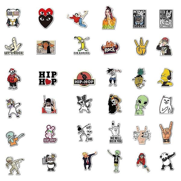 50/100 st Mode Hip-hop Stil Graffiti Stickers 50pcs