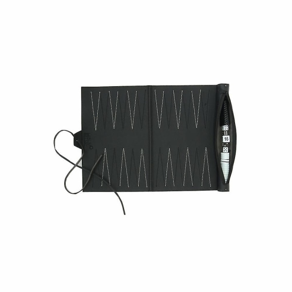 Bærbart Reise Backgammon Sett Lærbrett Pu Sjakkbrett Utendørs Spill Gave 35x26cm