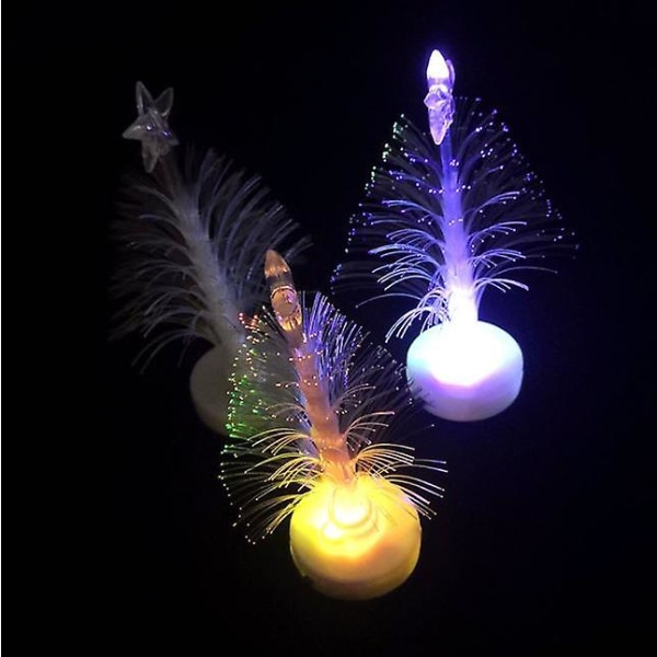 5st Flerfärgad fiberoptisk led julgran led ljus glödande ljus