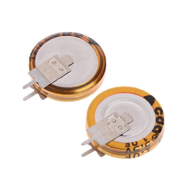 [LCS]Pcs Universal 5.5 V 1.0F Superkondensator V-typ Knapp för Smart 5mm Kapacitans Yellow