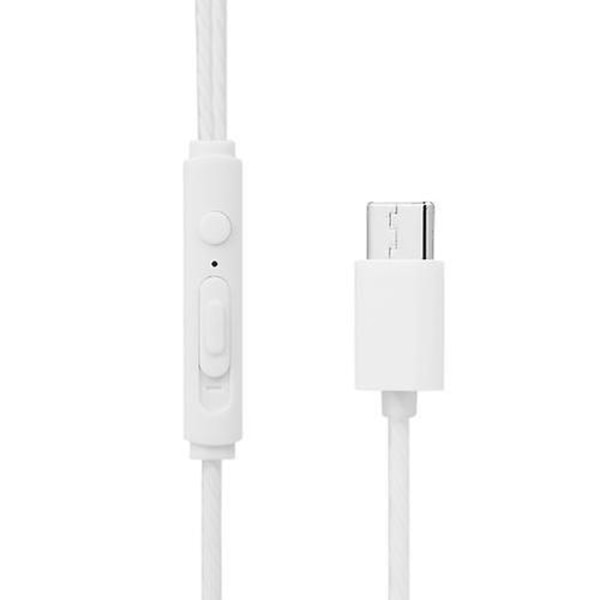 Kannettavat USB Type-C -liitäntäiset langalliset nappikuulokkeet mikrofonilla