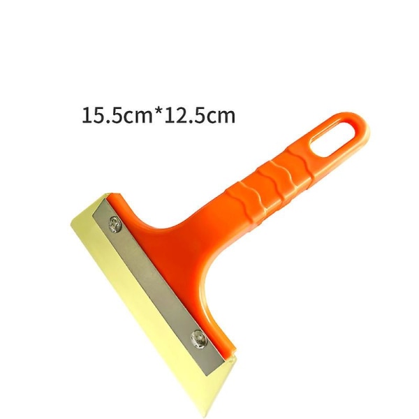 Multifunksjonell snøskrape med brede metallblader, ABS antisklihåndtak, snøskuffe for bilvindu og is Short Handle Oxford