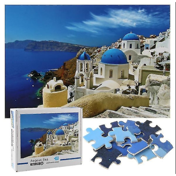 1000 brikker DIY Egeerhavet Puslespill Pedagogisk Læring Montering Jigsaw Leker