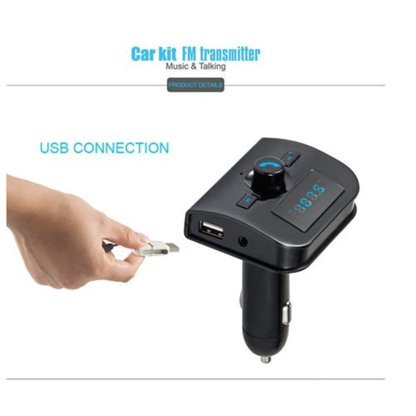 Bluetooth FM MP3-sender til SAMSUNG Galaxy S9 Smartphone