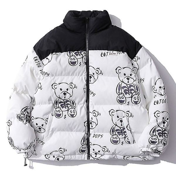 Herre Luksus Rib Ærme Parka Bjørn Par Frakker & Jakker / Dunjakker Abstrakt Digital Frakke S
