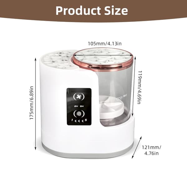 [LCS]2025 Latest Model Electric Makeup Brush Cleaner, Makeup Brush Cleaning Machine with Drying Function, 2-in-1 Makeup Brush