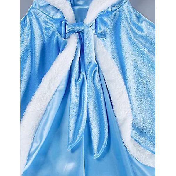 [LCS]Prinsesse hettekappe kostyme blue 110cm