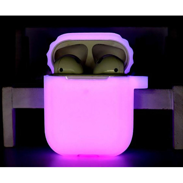 Deksel Kompatibelt Med Airpods 2 & 1, Front LED Synlig Med Krok Pink