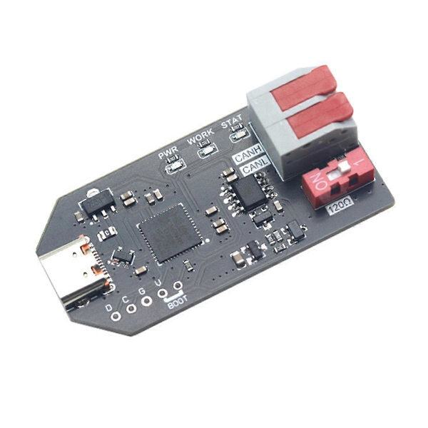 [LCS]USBCAN USB til CAN-omformer CANABLE Transceiver Debugger Protokollanalysator Socketcan-kompatibel SLCAN-støtte CAN FD Black