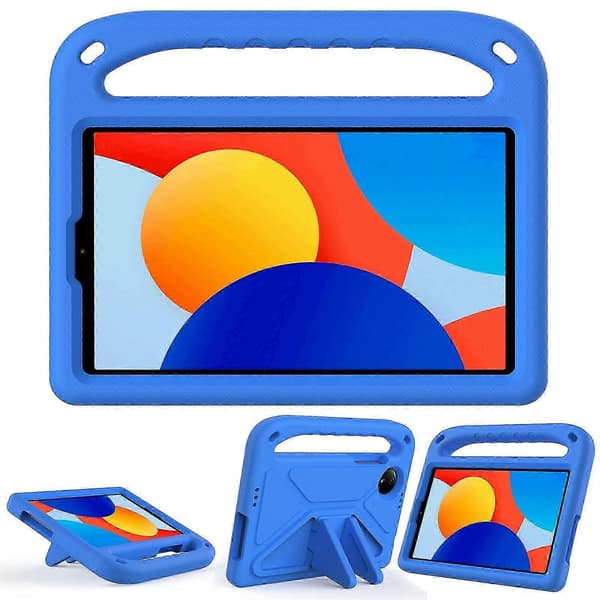 [LCS]For Xiaomi Redmi Pad SE 4G 8.7 inch Case Hand Grip Kickstand Tablet EVA Cover Blå