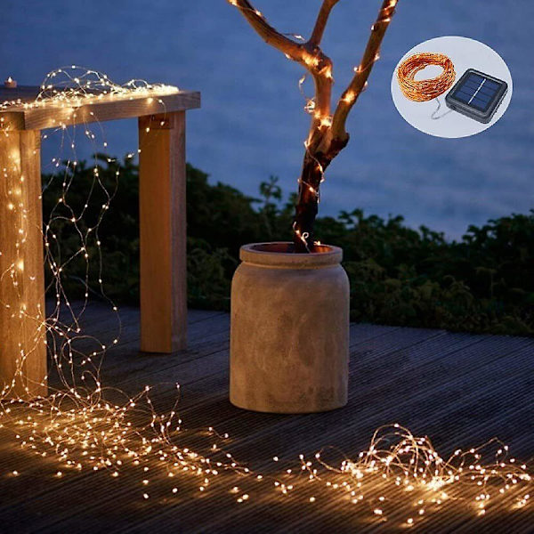 50/100/200/300 Led Aurinkovalo Ulkovalaisin Valonauhat Yhteensopiva Joulu Juhla Vedenpitävä Keijuvalot Puutarha Garland 300 lights 32 meters, 8 functions