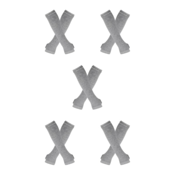 1/2/3/5 Knæhøje Strømper til Tykke Lår Let at Bære og Gør Lysegrå 5Set light gray