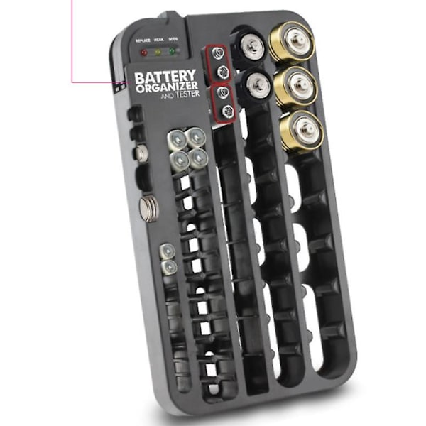 72 Batteriförvaringslåda Hållare Organizer Batterikapacitet T
