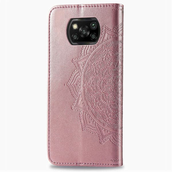 [LCS] Mandala Blomsterpreget Deksel til Xiaomi Poco X3 NFC Rose Gold