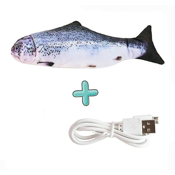 Elektronisk husdjursleksak för katt, elektrisk USB-laddning, simuleringsfiskleksaker för hund katt tugga leka bita tillbehör dropshipping B 35cm
