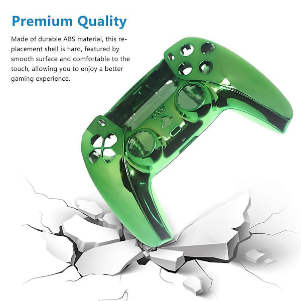 Skyddande skal ABS-fodral för Sony Playstation 5 för PS5 tillbehör handkontroll skydd gummi skal för PS5 joysticks Green