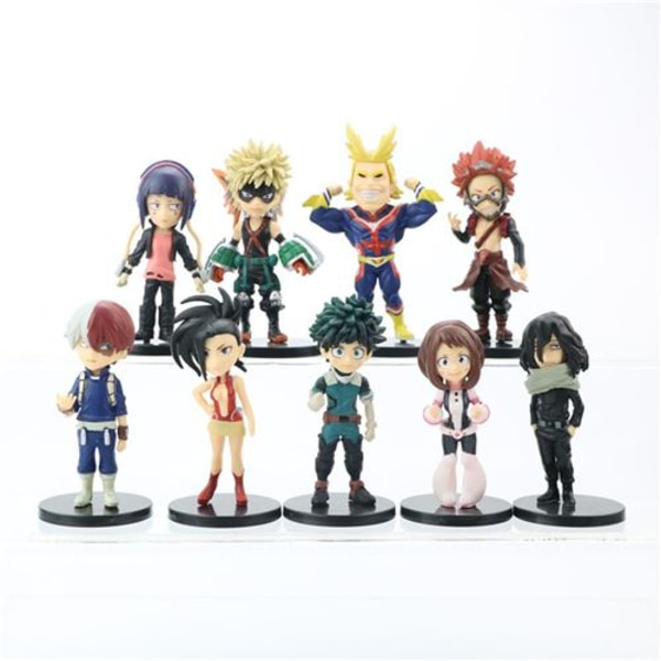 Sett med 9 stk. Delikate My Hero Academia Midori Figurer