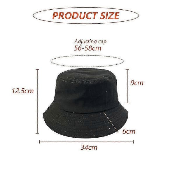Neutral bomuldsfiskerhat foldbar solhat til mænd kvinder sort hvid khaki marineblå black