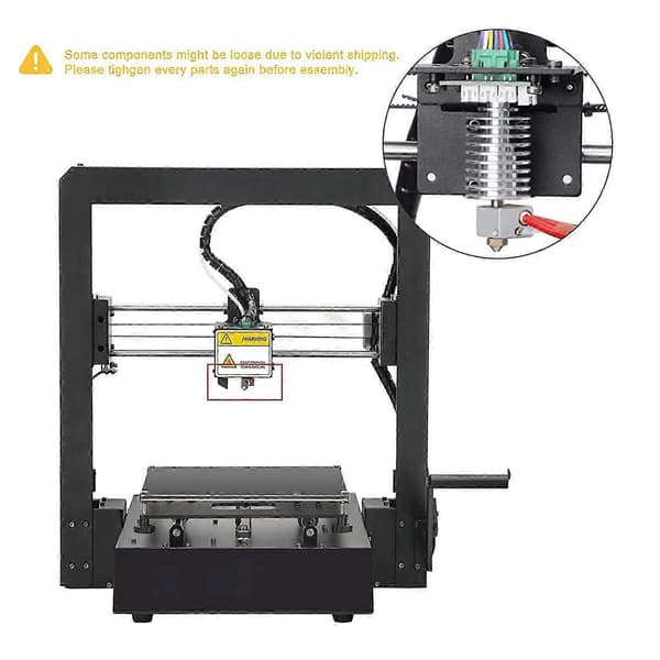 3D Printer Hotend 12V med 2 STK Hærdede Stål 0,4 mm Dyser til E3D V6 Ekstruder Udskiftningsdele
