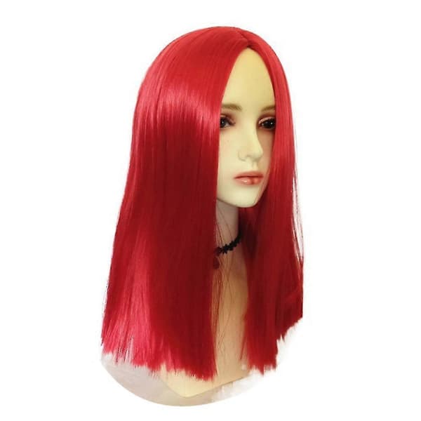Sally Lang Rød Lige Paryk til Nightmare Before Christmas Cosplay [JUN] Medium