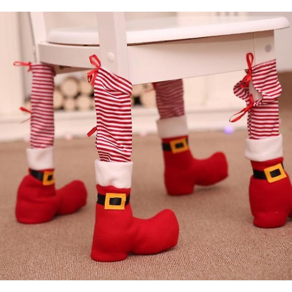 4 st Jul Stolsbensskydd Tomte Bordsbensstrumpor