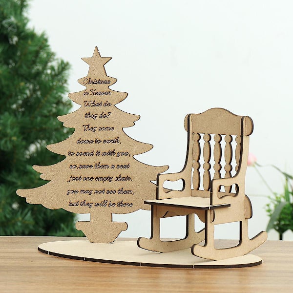 Christmas In Heaven DIY Puinen Muisto Rakas Puun Koristeet Askartelu