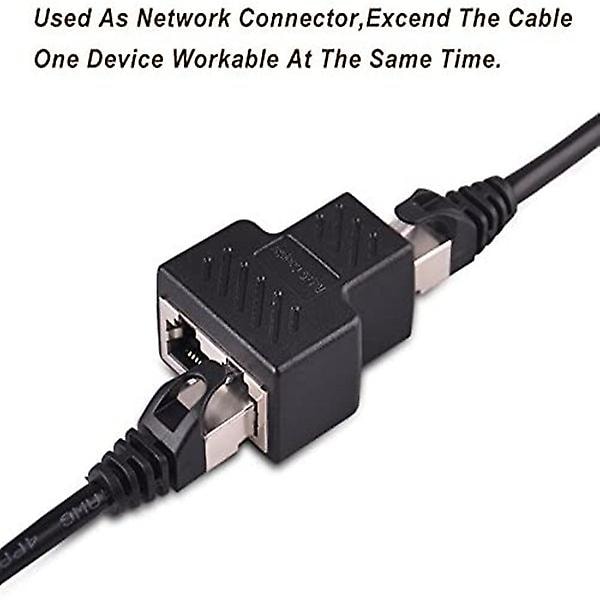 2 kpl RJ45-jakajaliittimet Adapteri 1-2 Ethernet-jakaja Kytkin Kaksoispistorasia HUB-liitäntä Kosketus Modulaarinen pistoke Yhdistä verkko LAN Internet C