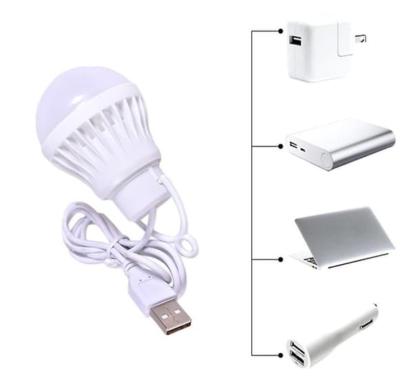 [LCS] Bærbar Lanterne Campinglys USB Pære 5w/7w Strøm 3W