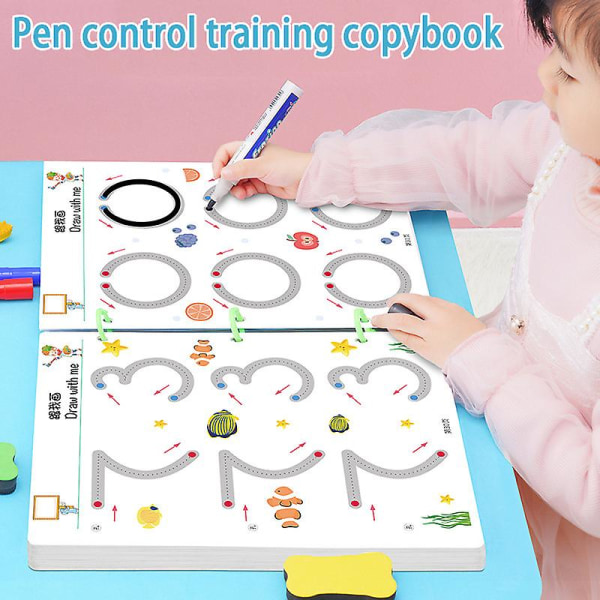 Magical Tracing Workbook Återanvändbar kalligrafi Kopieringsbok Inlärningsaktiviteter för toddler för barn Barn B