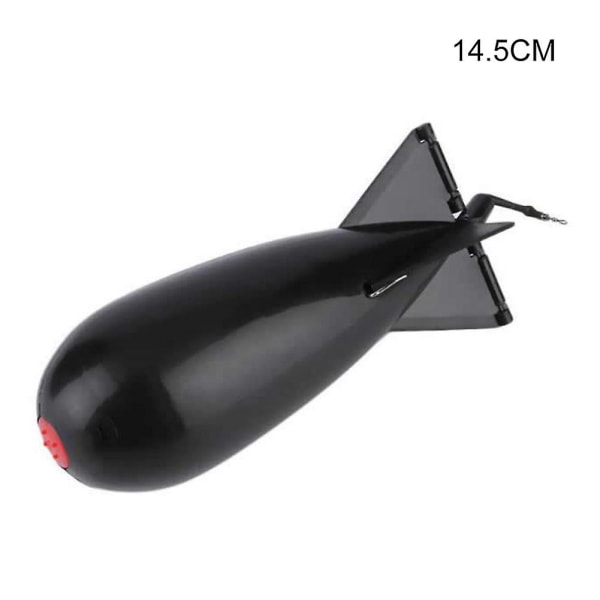 Fiskeri Spomb Raketform Spod Foderfisk Flydende Agn Holder Tiltræk Karper Rede Agn Foderautomat Black Size - Small 14.5cm