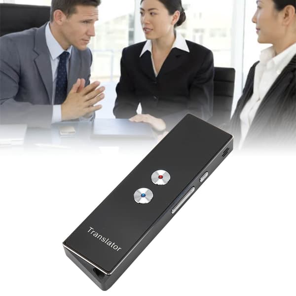 [LCS] Översättningsenhet Stöder 74 Språk 70 Dialekter Realtids Bluetooth 5.0 99% Noggrannhet Handhållen Smart Röstöversättare Svart