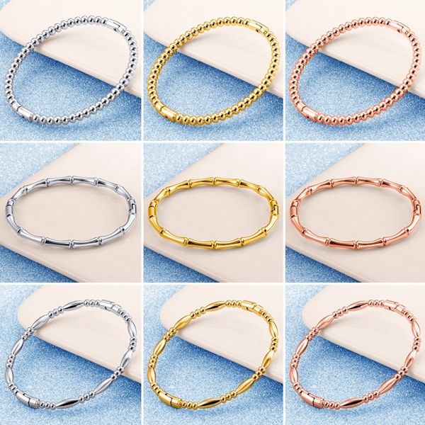 Bambu nivelrannekoru trendirannekoru RUUSUKULTA 3 3 ruusukulta 3-3 rose gold