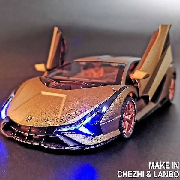 1:24 Stor Størrelse Lamborghini Sian Legeringsbil Model Støbt Sportsbil C